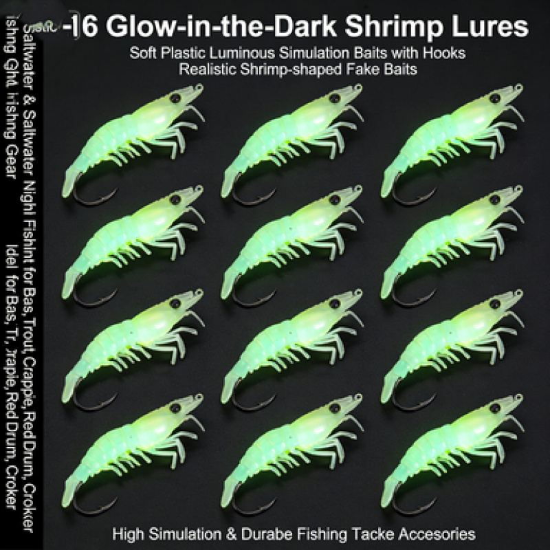 16 stuks lichtgevende garnalen - Fishing Lure Accessories recensie en prijs